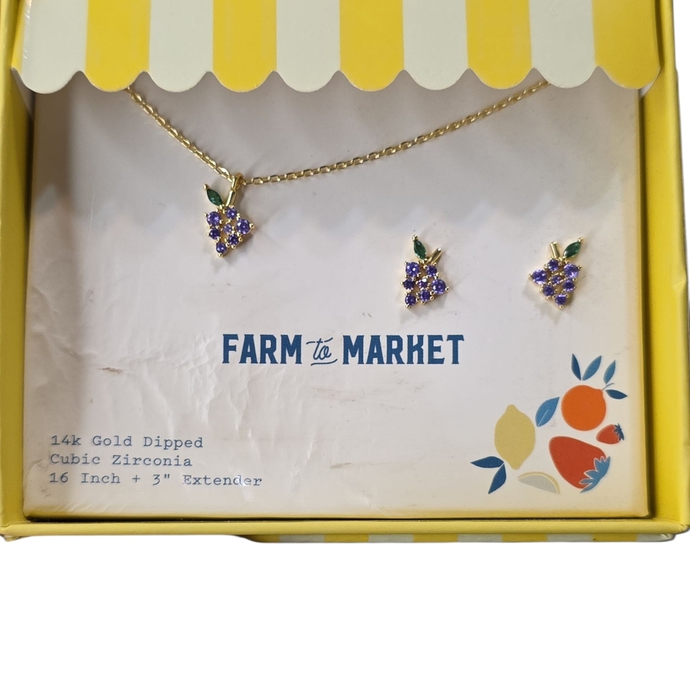 a new day Gold and Purple Necklace Set